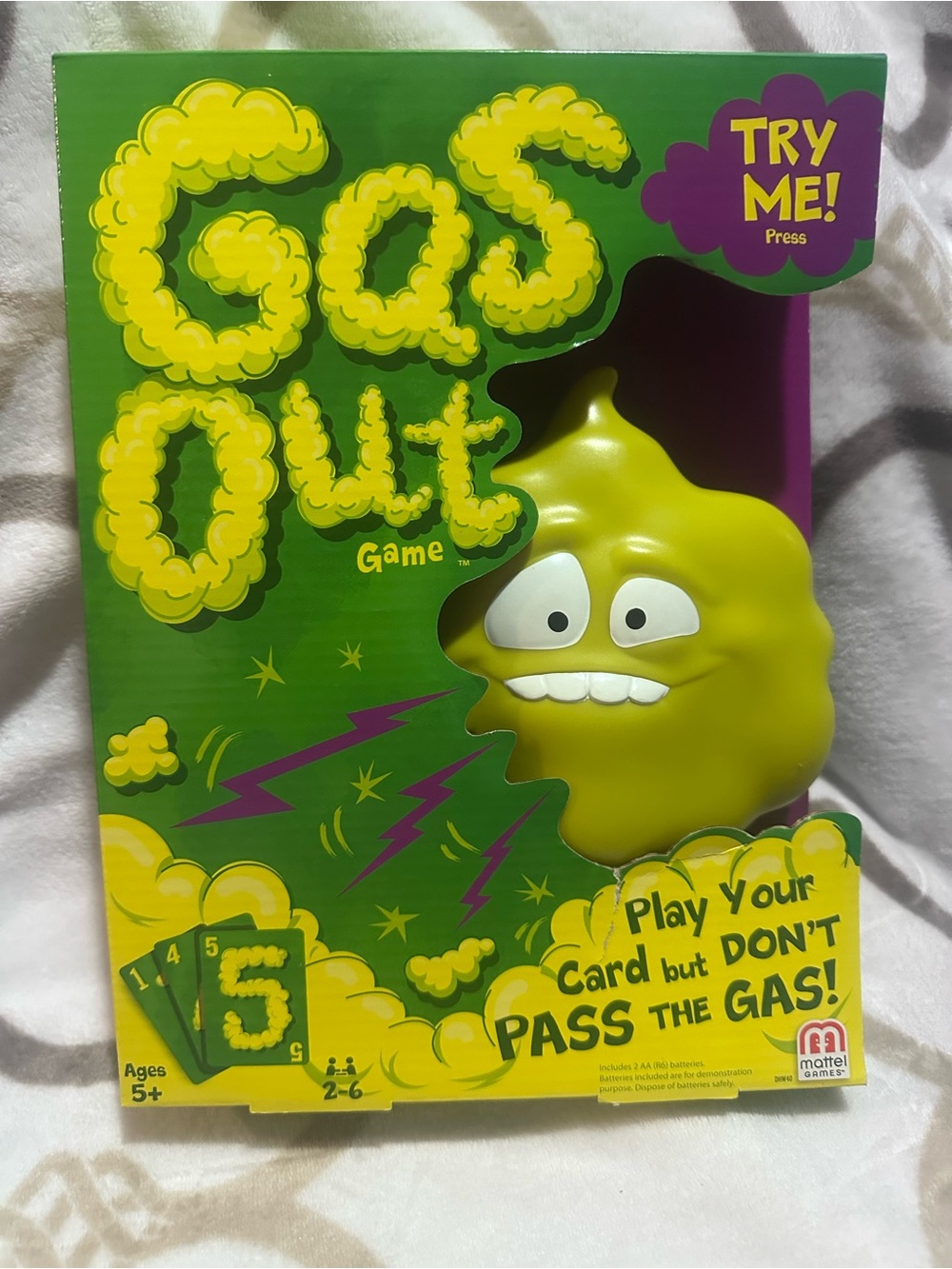 Mattel✨💚💜 Gas Out Game - Bright Yellow-Green Character